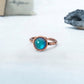 Antique Rose Gold Plating Circle Stone Mood Ring