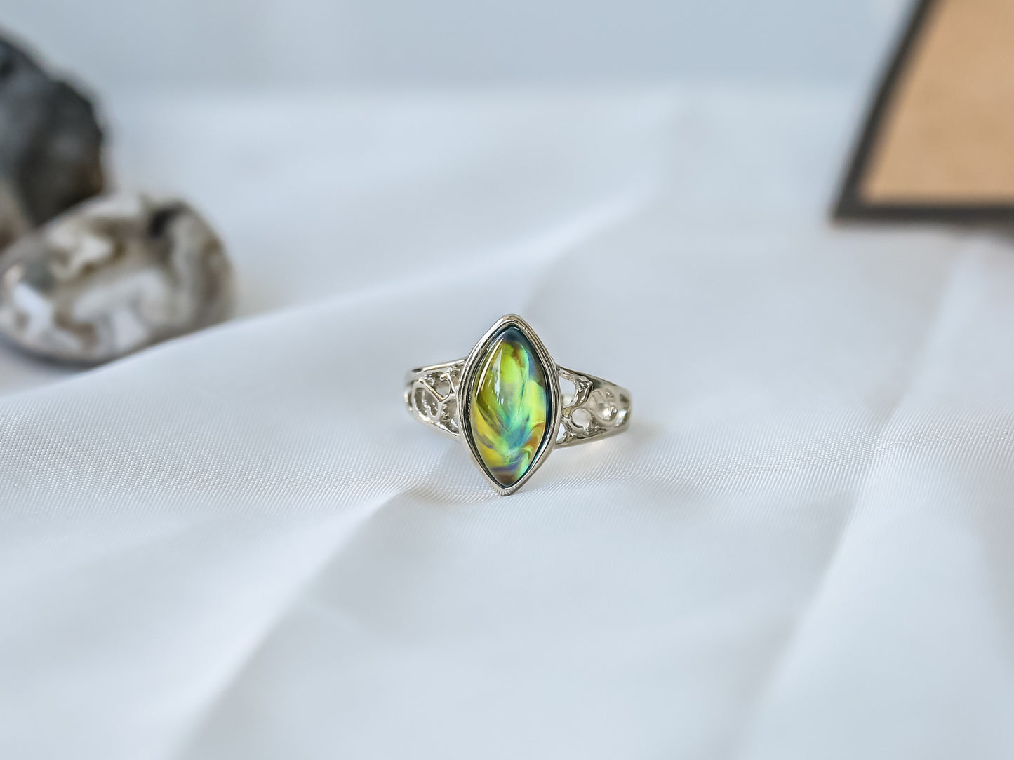 Limited Edition Opalescent Horses Eye Stone Mood Ring.