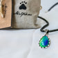 Bohemian Silver Water Drop Shaped Mood Pendant Necklace - Mitpaw