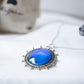Vintage Dotted Circle Colour Changing Necklace with 925 Silver Chain - Mitpaw