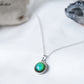 Vintage Round Colour Changing Necklace with 925 Silver Chain - Mitpaw