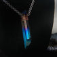 Blue Titanium Crystal Quartz Necklace.