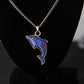 Beautiful Opalescent Dolphin Colour Changing Necklace.