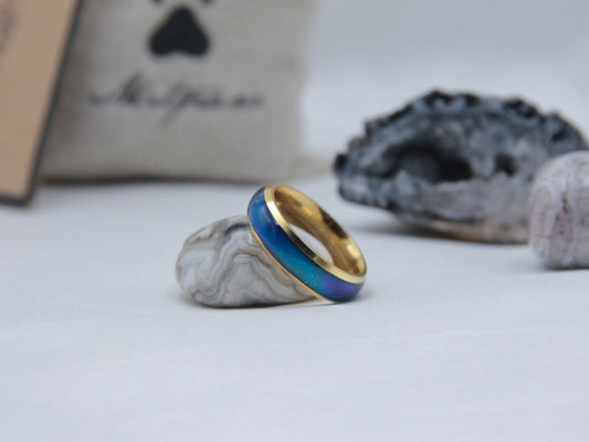 Gold Stainless Steel Mood Ring