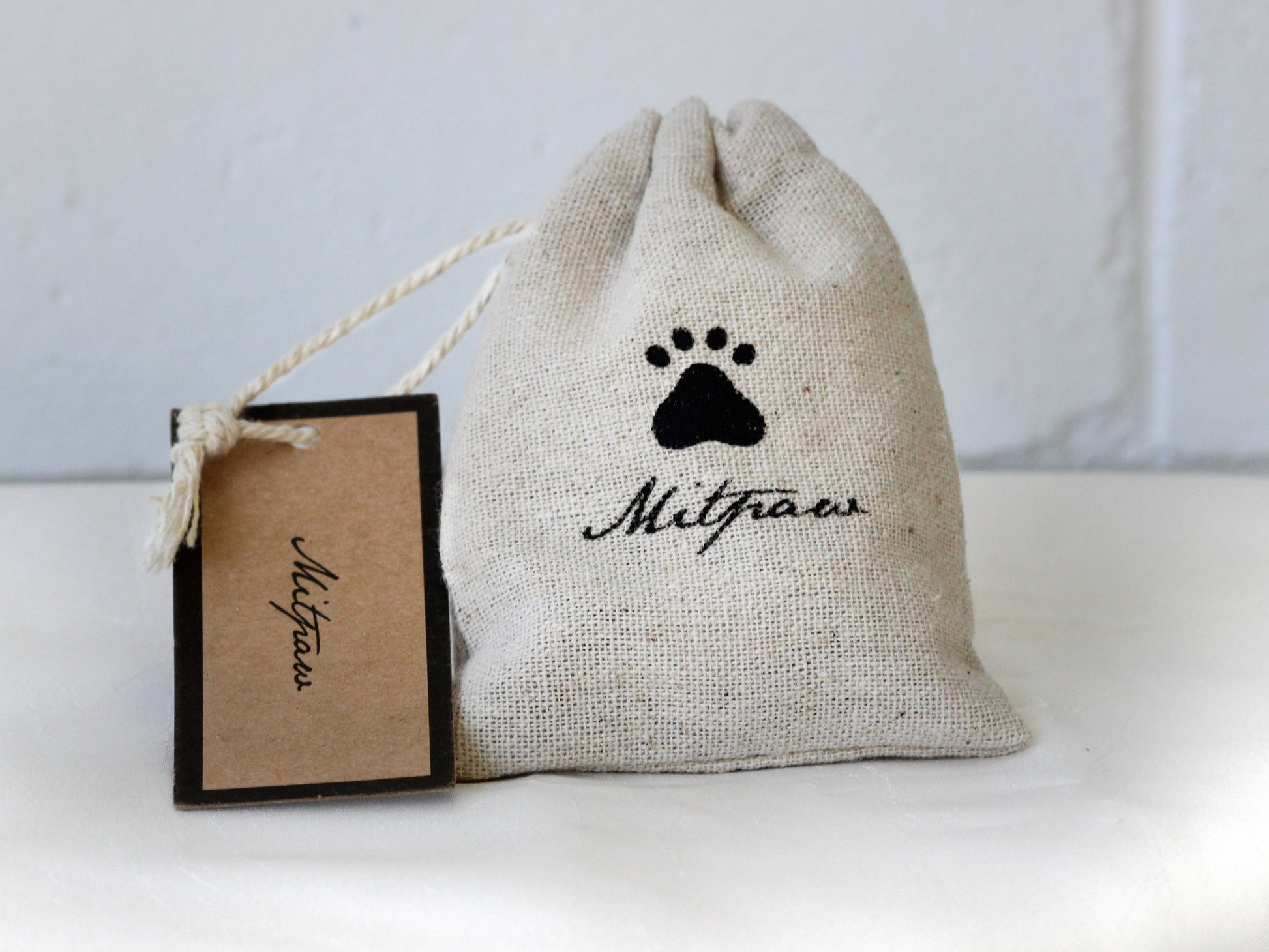 Silver Plated Heart Ring + Canvas Gift Bag - Mitpaw