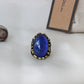 Antique Gold Plating Captured Oval Stone Mood Ring.