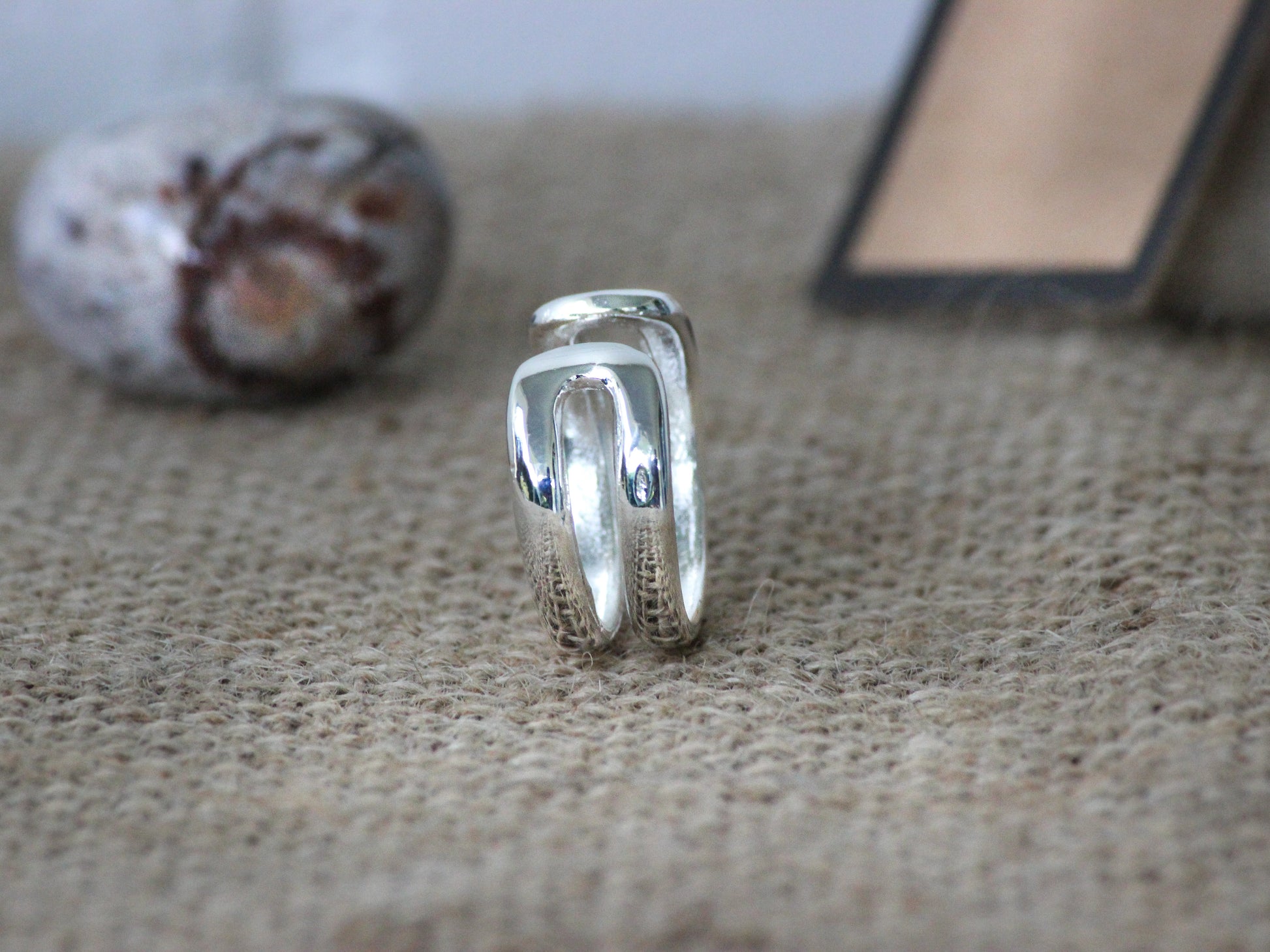 925 Sterling Silver Layered Inspired Ring.