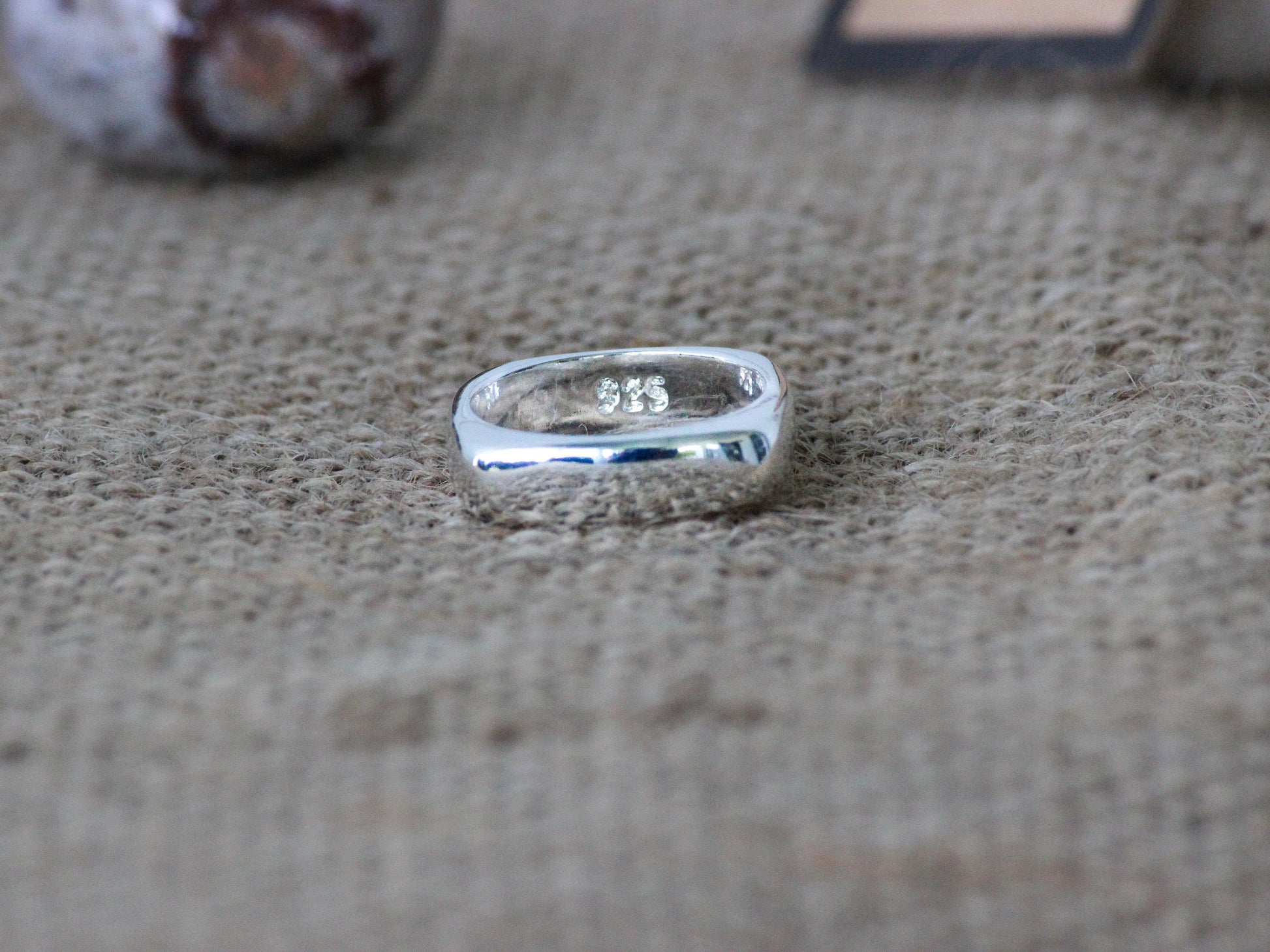 925 Sterling Silver Square Inspired Ring.